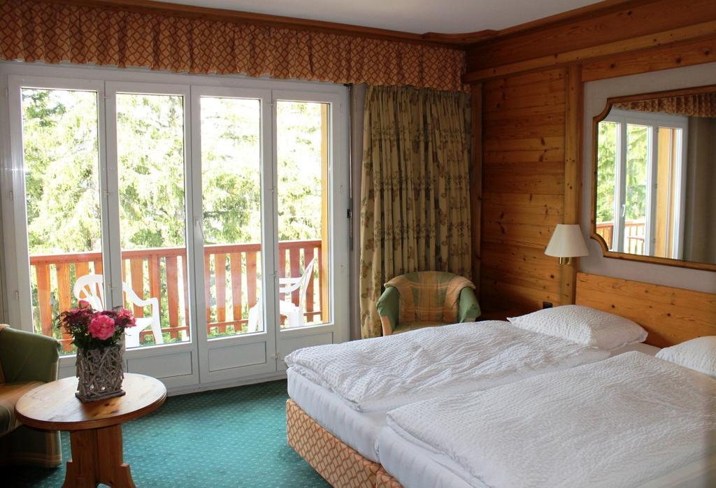 Hotel-Restaurant Le Mont Paisible, Crans-Montana Habitación foto
